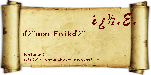 Ámon Enikő névjegykártya
